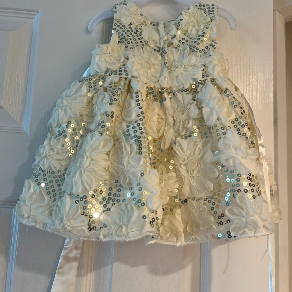 American Princess Cream Sleeveless Fit and Flare Dress